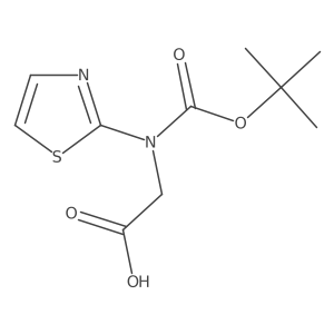 2-{[(Tert-butoxy)carbonyl](1,3-thiazol-2-yl)amino}acetic acid Structure