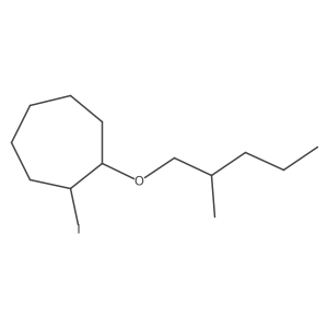 1-Iodo-2-[(2-methylpentyl)oxy]cycloheptane Structure