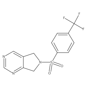 6-((4-(trifluoromethyl)phenyl)sulfonyl)-6,7-dihydro-5H-pyrrolo[3,4-d]pyrimidine结构式