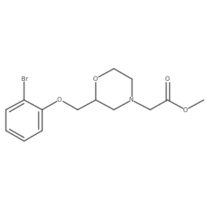 Methyl 2-(2-((2-bromophenoxy)methyl)morpholino)acetate Structure