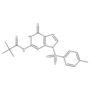 N-(4-oxo-7-tosyl-4,7-dihydro-3H-pyrrolo[2,3-d]pyrimidin-2-yl)pivalamide Structure