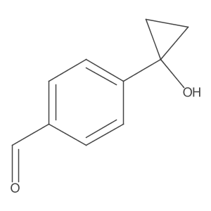 4-(1-Hydroxycyclopropyl)benzaldehyde结构式