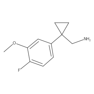[1-(4-Fluoro-3-methoxyphenyl)cyclopropyl]methanamine结构式