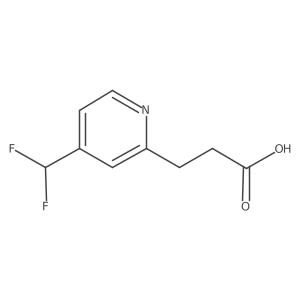 3-[4-(Difluoromethyl)pyridin-2-yl]propanoic acid Structure