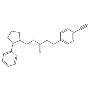 3-(4-cyanophenyl)-N-[(1-phenylpyrrolidin-2-yl)methyl]propanamide Structure