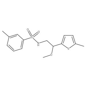 N-(2-methoxy-2-(5-methylthiophen-2-yl)ethyl)-3-methylbenzenesulfonamide结构式