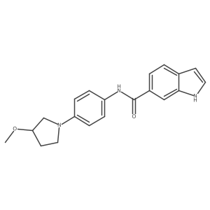 N-[4-(3-Methoxypyrrolidin-1-YL)phenyl]-1H-indole-6-carboxamide Structure