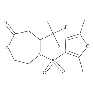 5H-1,4-Diazepin-5-one, 1-[(2,5-dimethyl-3-furanyl)sulfonyl]hexahydro-7-(trifluoromethyl)- Structure
