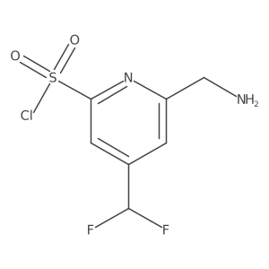 2-(Aminomethyl)-4-(difluoromethyl)pyridine-6-sulfonyl chloride Structure