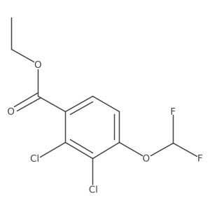 Ethyl 2,3-dichloro-4-(difluoromethoxy)benzoate结构式