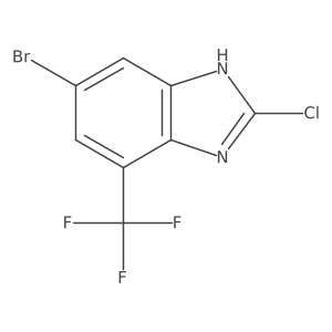 6-Bromo-2-chloro-4-(trifluoromethyl)-1H-1,3-benzimidazole结构式