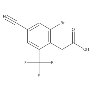 2-[2-Bromo-4-cyano-6-(trifluoromethyl)phenyl]acetic acid结构式