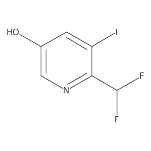 2-(Difluoromethyl)-3-iodo-5-hydroxypyridine Structure