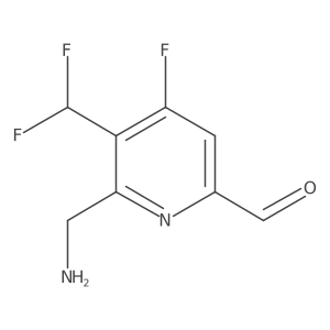 2-(Aminomethyl)-3-(difluoromethyl)-4-fluoropyridine-6-carboxaldehyde Structure
