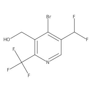4-Bromo-5-(difluoromethyl)-2-(trifluoromethyl)pyridine-3-methanol Structure