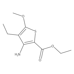 3-Amino-4-ethyl-5-methoxy-2-thiophenecarboxylic acid ethyl ester结构式