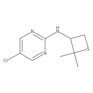 5-Chloro-N-(2,2-dimethylthietan-3-yl)pyrimidin-2-amine Structure