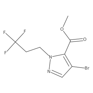 methyl 4-bromo-1-(3,3,3-trifluoropropyl)-1H-pyrazole-5-carboxylate结构式