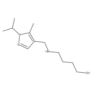 4-({[5-methyl-1-(propan-2-yl)-1H-pyrazol-4-yl]methyl}amino)butan-1-ol结构式