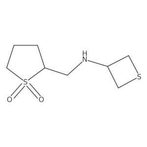 2-((Thietan-3-ylamino)methyl)tetrahydrothiophene 1,1-dioxide Structure