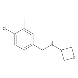 N-[(4-Chloro-3-methylphenyl)methyl]oxetan-3-amine Structure
