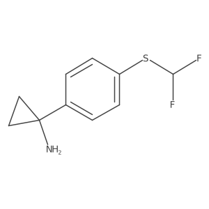 1-{4-[(Difluoromethyl)sulfanyl]phenyl}cyclopropan-1-amine结构式