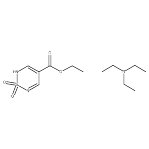 N,N-diethylethanamine;ethyl 1,1-dioxo-2H-1,2,6-thiadiazine-4-carboxylate结构式
