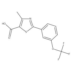 4-Methyl-2-(3-(trifluoromethoxy)phenyl)thiazole-5-carboxylic acid Structure