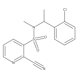 N-[1-(2-Chlorophenyl)ethyl]-2-cyano-N-methylpyridine-3-sulfonamide Structure