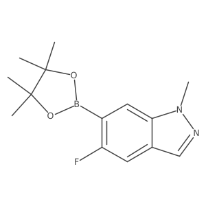 5-Fluoro-1-methyl-6-(4,4,5,5-tetramethyl-1,3,2-dioxaborolan-2-yl)-1H-indazole结构式