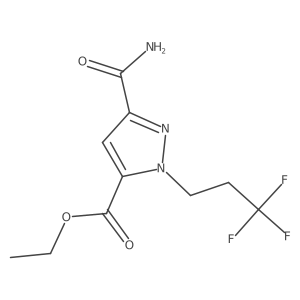 Ethyl 5-carbamoyl-2-(3,3,3-trifluoropropyl)pyrazole-3-carboxylate Structure