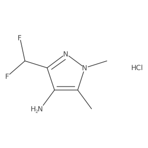 3-(Difluoromethyl)-1,5-dimethylpyrazol-4-amine;hydrochloride结构式