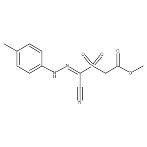 methyl ({(Z)-cyano[(4-methylphenyl)hydrazono]methyl}sulfonyl)acetate结构式