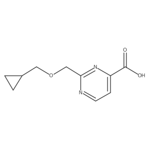 2-[(Cyclopropylmethoxy)methyl]pyrimidine-4-carboxylic acid Structure