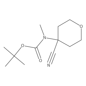 tert-butyl (4-cyanotetrahydro-2H-pyran-4-yl)(methyl)carbamate Structure