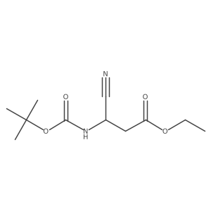 Ethyl 3-{[(tert-butoxy)carbonyl]amino}-3-cyanopropanoate Structure