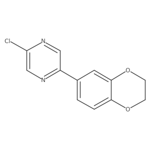 2-Chloro-5-(2,3-dihydro-1,4-benzodioxin-6-yl)pyrazine Structure
