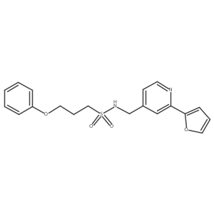 N-((2-(furan-2-yl)pyridin-4-yl)methyl)-3-phenoxypropane-1-sulfonamide Structure