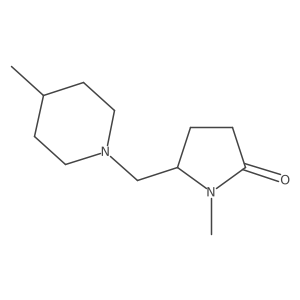 1-Methyl-5-((4-methylpiperidin-1-yl)methyl)pyrrolidin-2-one结构式