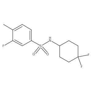 N-(4,4-difluorocyclohexyl)-3-fluoro-4-methylbenzenesulfonamide结构式