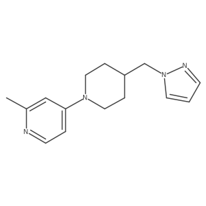 4-(4-((1H-pyrazol-1-yl)methyl)piperidin-1-yl)-2-methylpyridine Structure