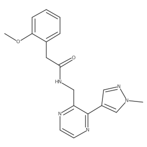 2-(2-methoxyphenyl)-N-((3-(1-methyl-1H-pyrazol-4-yl)pyrazin-2-yl)methyl)acetamide Structure