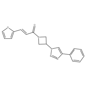 (E)-3-(furan-2-yl)-1-(3-(4-phenyl-1H-1,2,3-triazol-1-yl)azetidin-1-yl)prop-2-en-1-one Structure