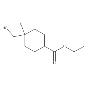 Rel-ethyl (1r,4r)-4-fluoro-4-(hydroxymethyl)cyclohexane-1-carboxylate结构式