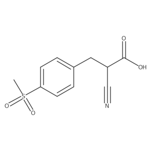 2-Cyano-3-[4-(methylsulfonyl)phenyl]propionic Acid Structure