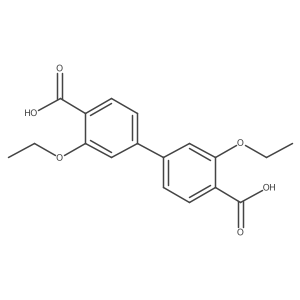 3,3'-Diethoxy-[1,1'-biphenyl]-4,4'-dicarboxylicacid结构式