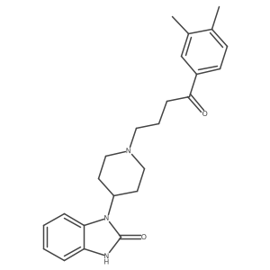 3-[1-[4-(3,4-dimethylphenyl)-4-oxobutyl]piperidin-4-yl]-1H-benzimidazol-2-one结构式