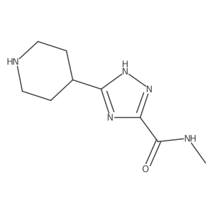 N-Methyl-3-(piperidin-4-yl)-1H-1,2,4-triazole-5-carboxamide Structure