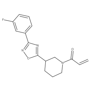 1-{3-[3-(3-Fluorophenyl)-1,2,4-oxadiazol-5-yl]piperidin-1-yl}prop-2-en-1-one结构式