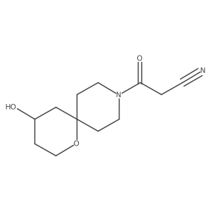 3-(4-Hydroxy-1-oxa-9-azaspiro[5.5]undecan-9-yl)-3-oxopropanenitrile Structure